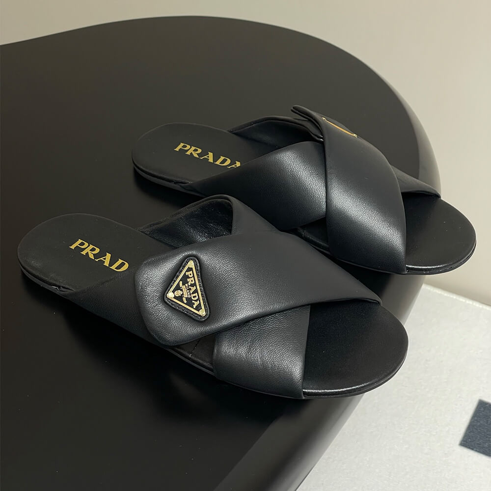 Prada Padded nappa leather slides